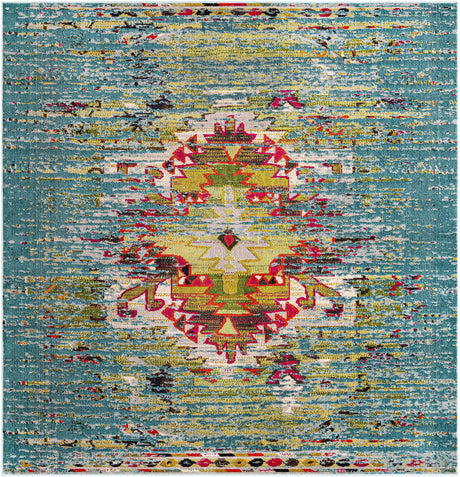 Turquoise 8' x 8' Vita Square Area Rug
