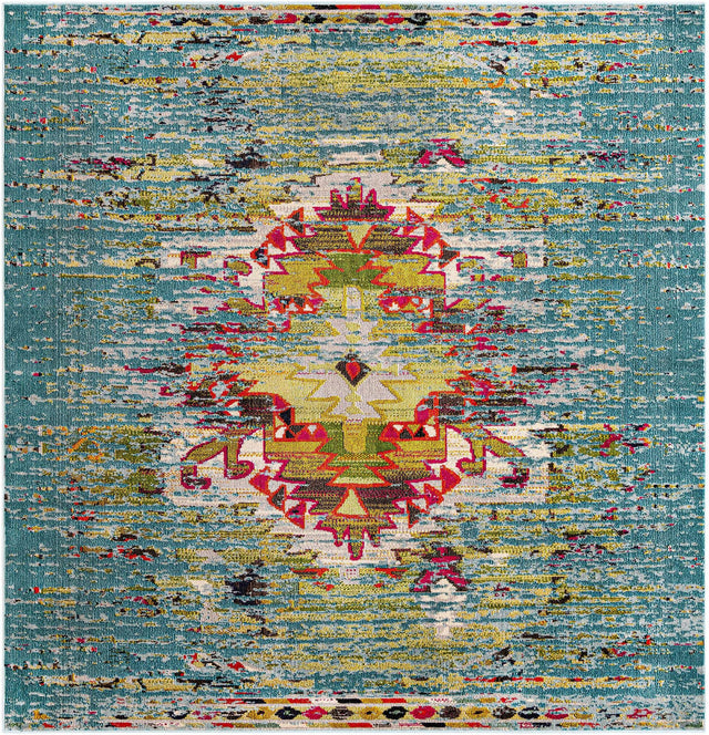 Turquoise 8' x 8' Vita Square Area Rug