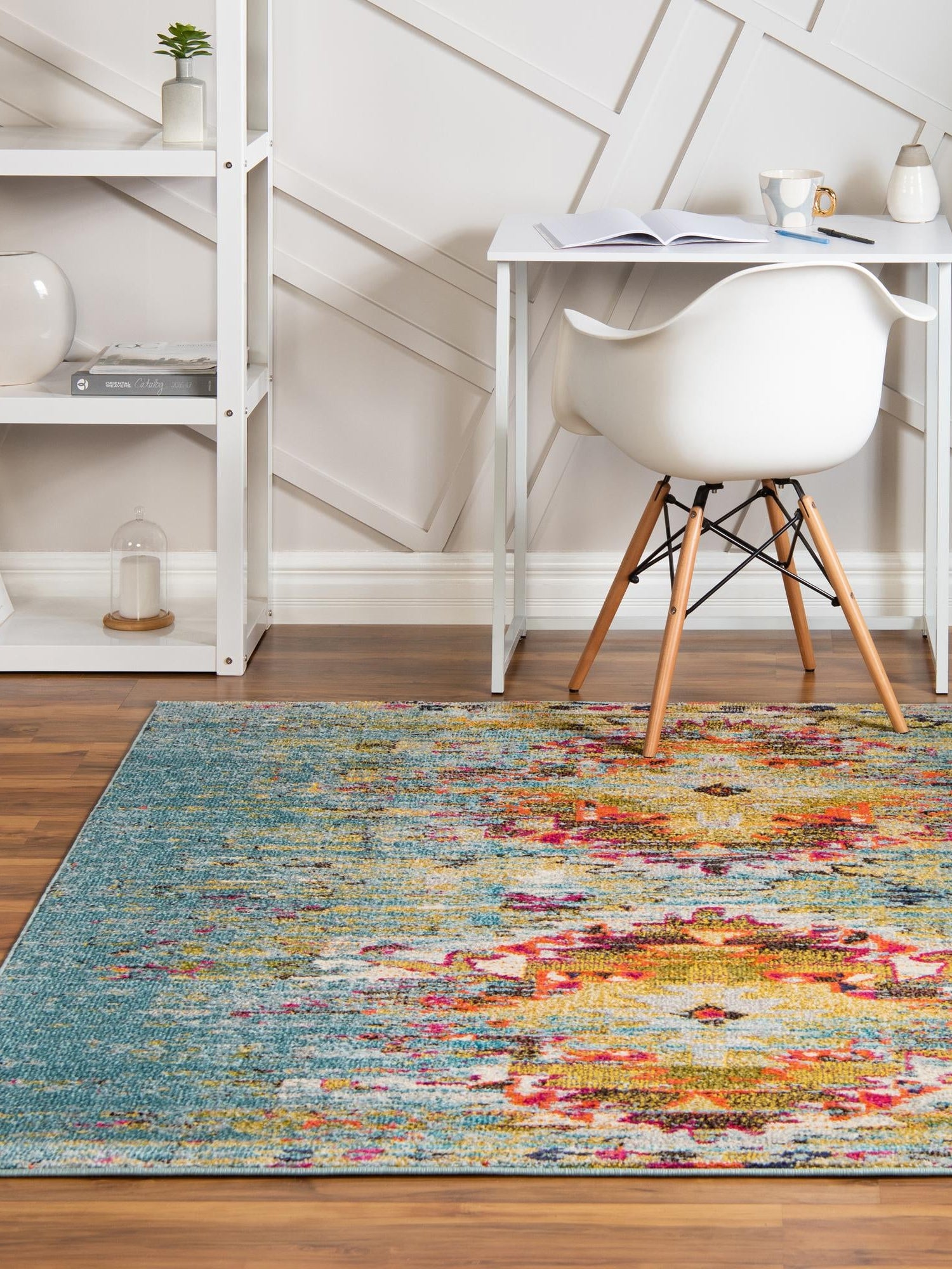 Turquoise 8' x 8' Vita Square Area Rug