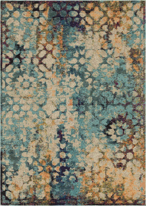 Blue 7' 1 x 10' Vita Rectangle Area Rug