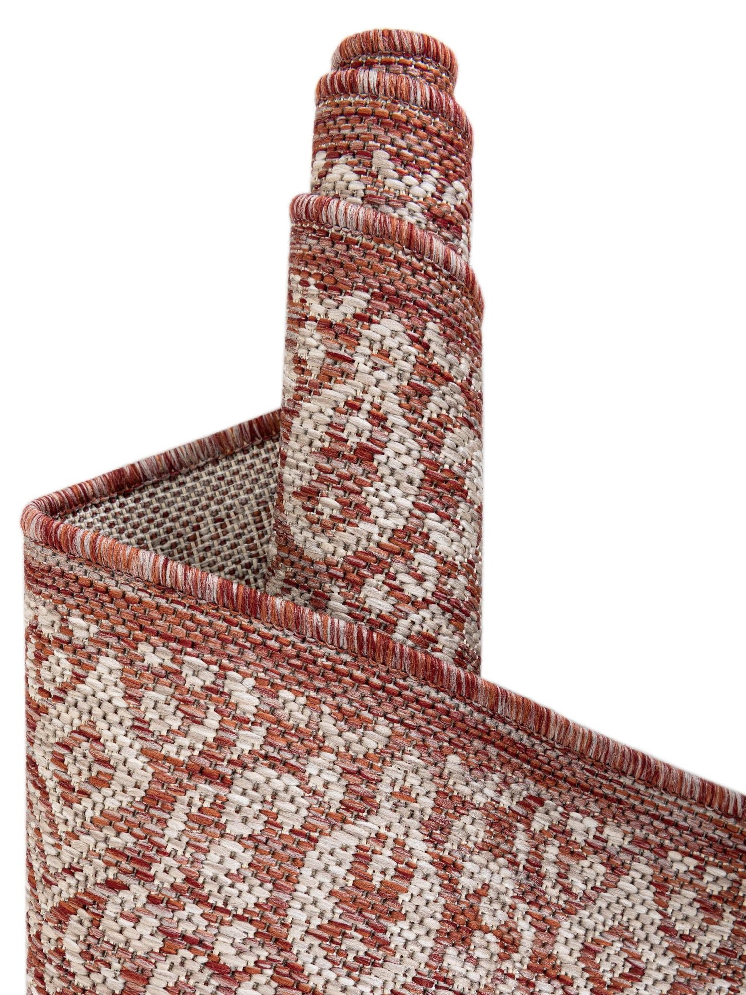 Rust Red 9' x 12' Outdoor Border Rectangle Area Rug Weather Resistant for Patio, Deck, Terrace, Balcony, Porch 100% Polypropylene Classic Bordered Carpet for Sale at Rug Engine