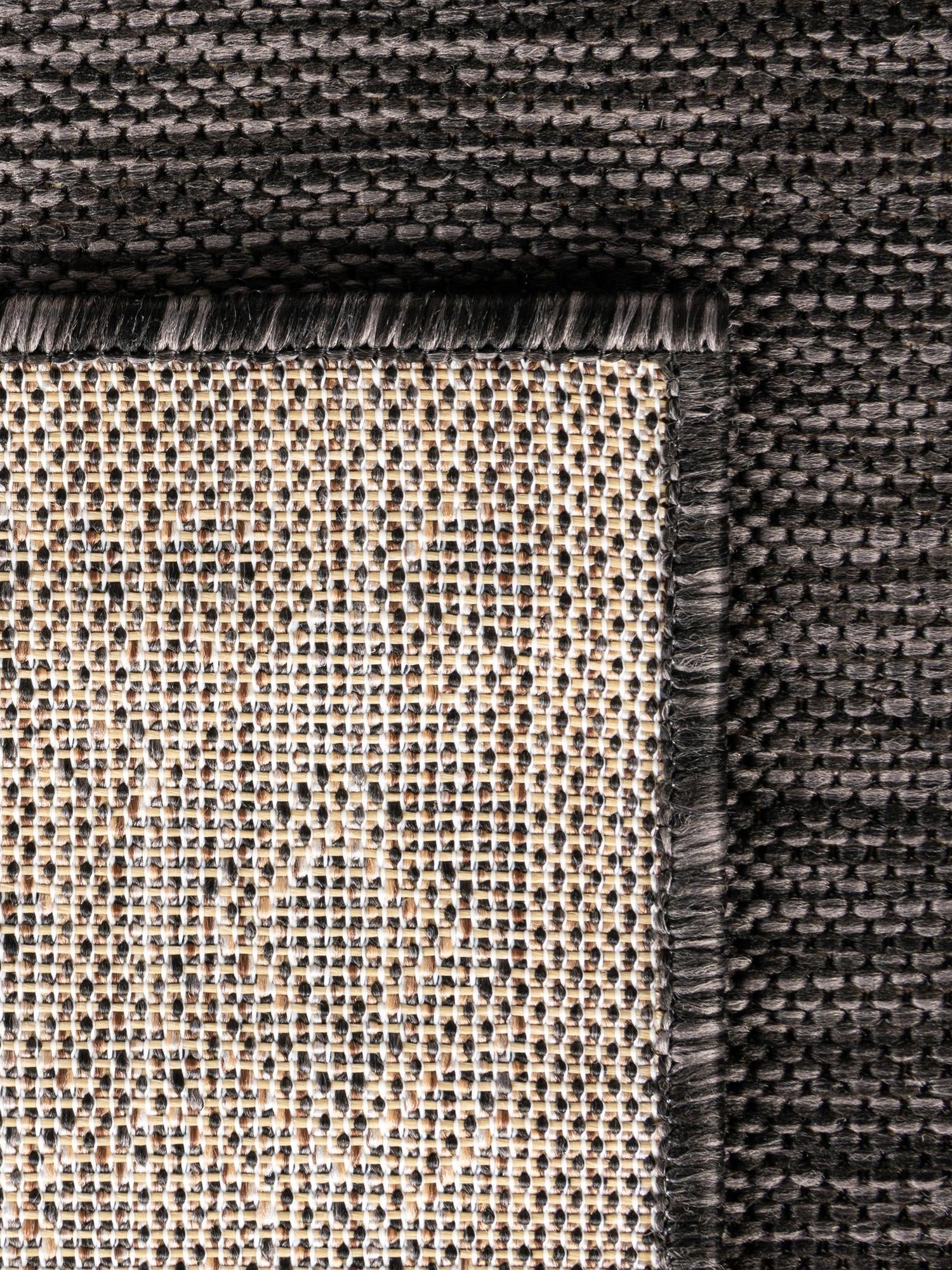 Charcoal Gray 4' 1 x 6' 1 Outdoor Border Rectangle Area Rug Weather Resistant for Patio, Deck, Terrace, Balcony, Porch 100% Polypropylene Classic Bordered Carpet for Sale at Rug Engine