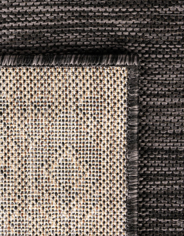 Charcoal Gray 5' 3 x 8' Outdoor Border Rectangle Area Rug Weather Resistant for Patio, Deck, Terrace, Balcony, Porch 100% Polypropylene Classic Bordered Carpet for Sale at Rug Engine