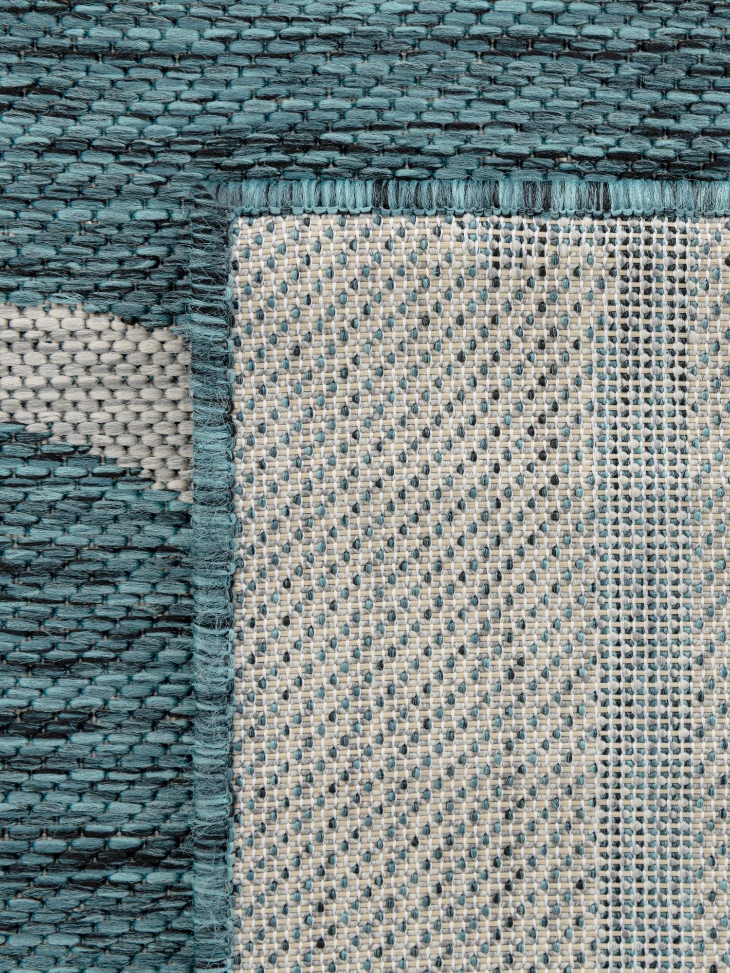 Teal 7' 1 x 10' Outdoor Botanical Rectangle Area Rug Weather Resistant for Patio, Deck, Terrace, Balcony, Porch Polypropylene Garden Floral Tropical Carpet for Sale at Rug Engine