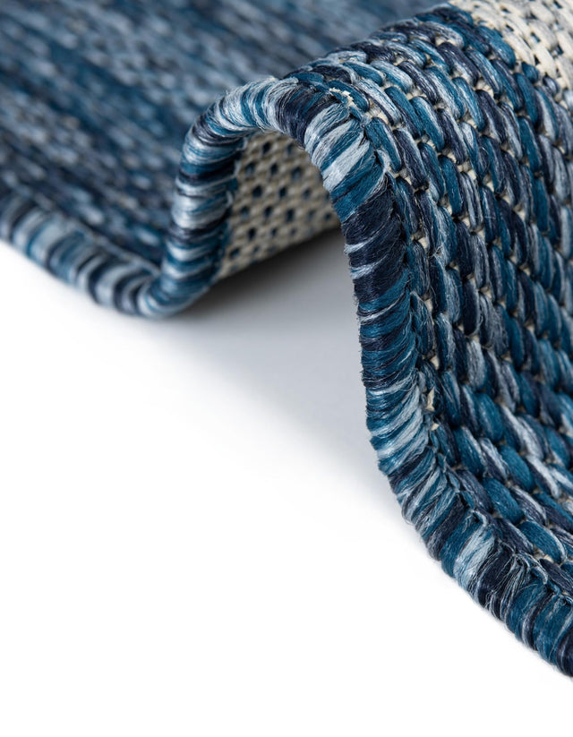 Blue 6' 1 x 9' Outdoor Botanical Rectangle Rug