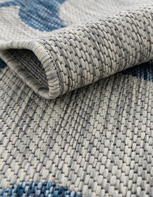 Gray 7' 1 x 10' Outdoor Botanical Rectangle Area Rug Weather Resistant for Patio, Deck, Terrace, Balcony, Porch Polypropylene Garden Floral Tropical Carpet for Sale at Rug Engine