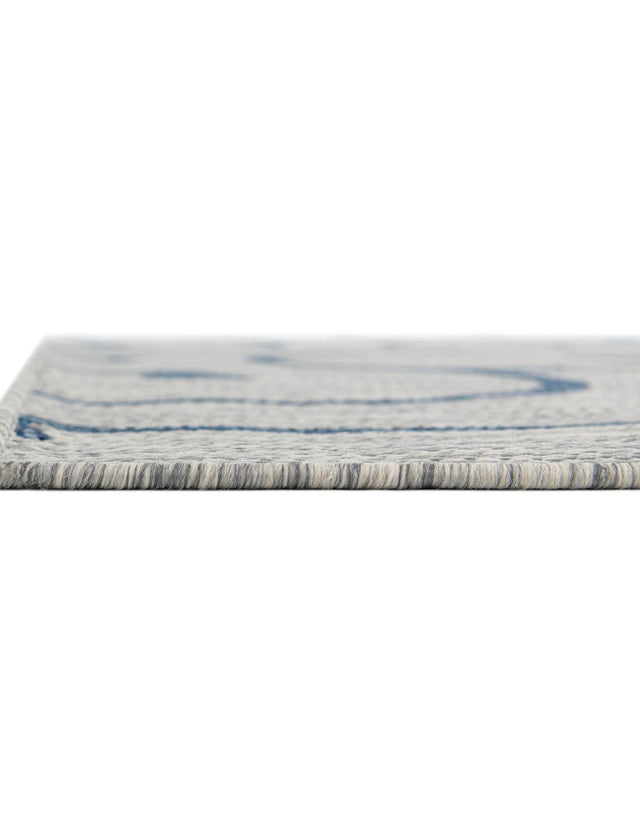 Gray 5' 3 x 8' Outdoor Botanical Rectangle Area Rug Weather Resistant for Patio, Deck, Terrace, Balcony, Porch Polypropylene Garden Floral Tropical Carpet for Sale at Rug Engine