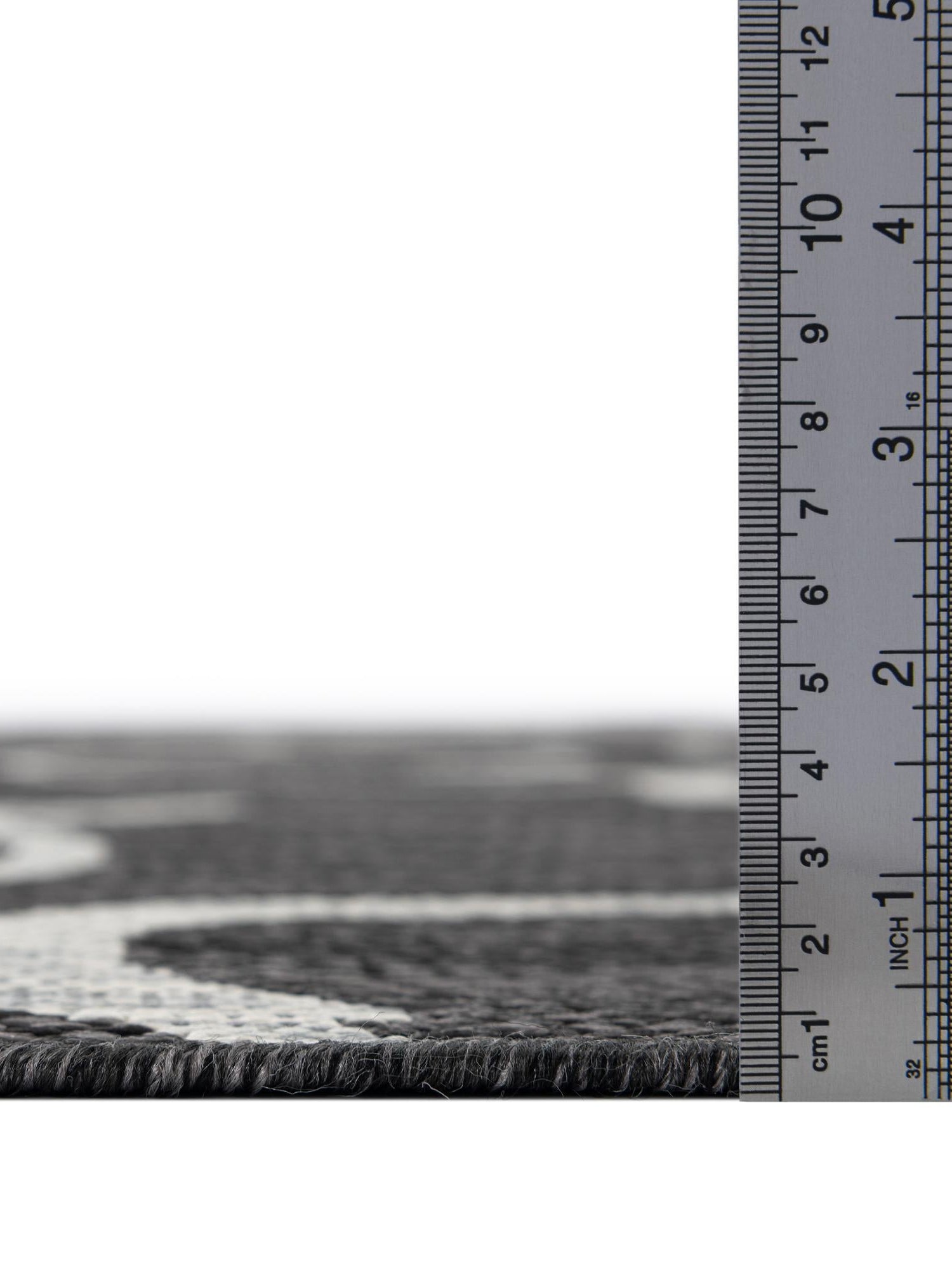 Charcoal Gray 6' 1 x 9' Outdoor Botanical Rectangle Area Rug Weather Resistant for Patio, Deck, Terrace, Balcony, Porch Polypropylene Garden Floral Tropical Carpet for Sale at Rug Engine