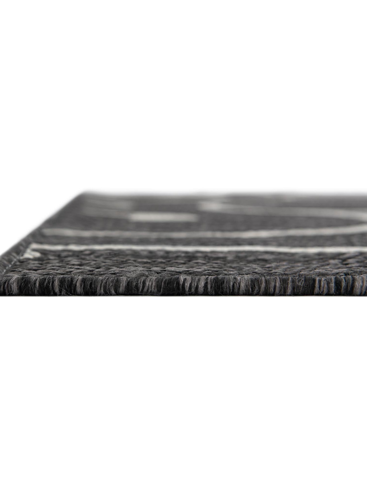 Charcoal Gray 6' 1 x 9' Outdoor Botanical Rectangle Area Rug Weather Resistant for Patio, Deck, Terrace, Balcony, Porch Polypropylene Garden Floral Tropical Carpet for Sale at Rug Engine