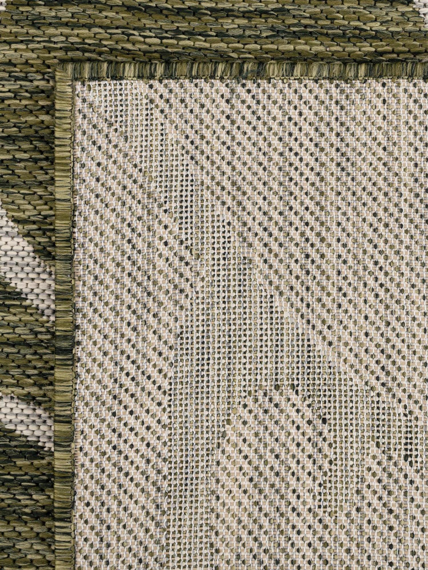 Green 6' 1 x 9' Outdoor Botanical Rectangle Area Rug Weather Resistant for Patio, Deck, Terrace, Balcony, Porch Polypropylene Garden Floral Tropical Carpet for Sale at Rug Engine