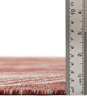 Rust Red 7' 10 x 11' Outdoor Botanical Rectangle Area Rug Weather Resistant for Patio, Deck, Terrace, Balcony, Porch Polypropylene Garden Floral Tropical Carpet for Sale at Rug Engine