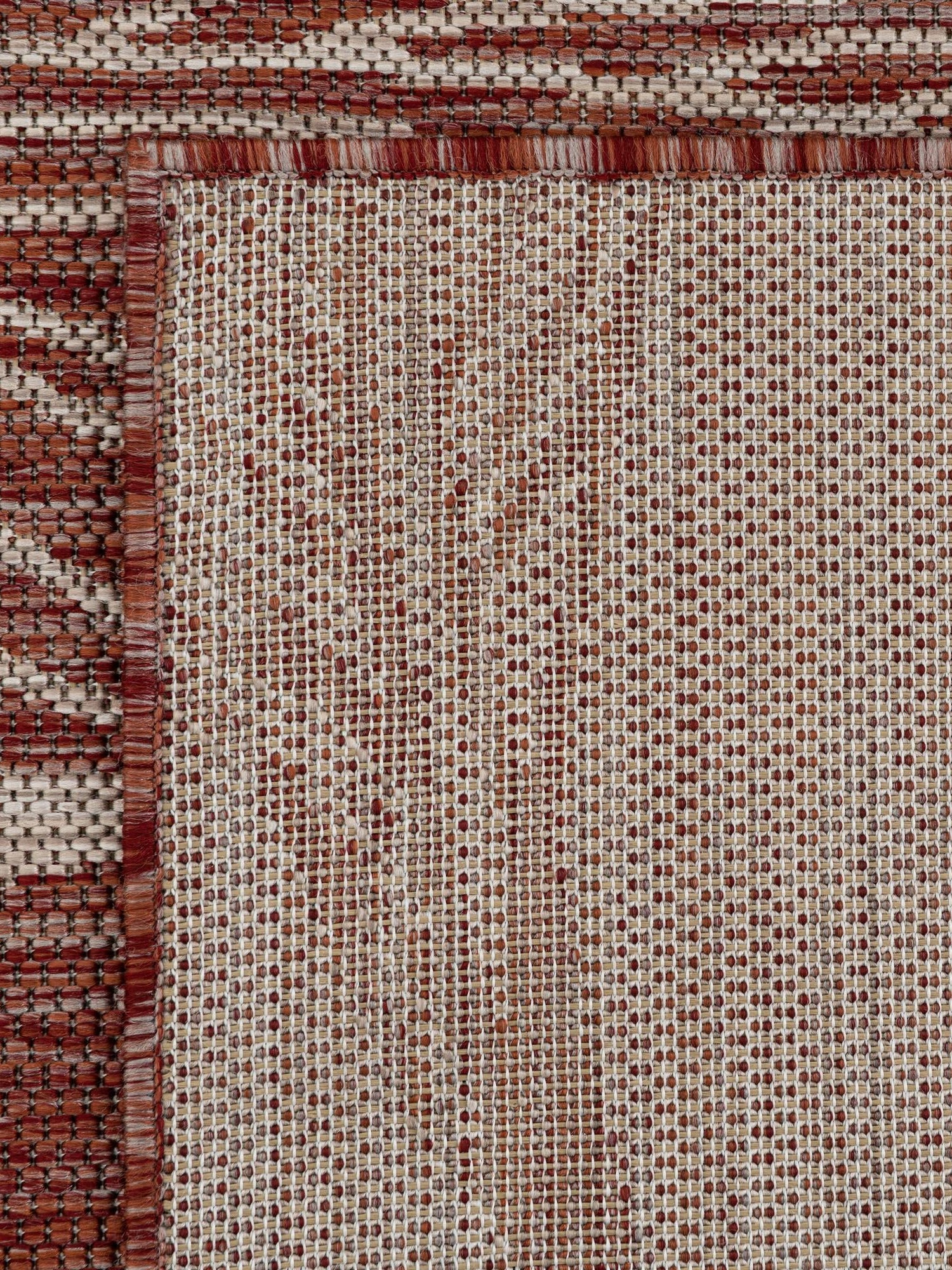 Rust Red 7' 10 x 11' Outdoor Botanical Rectangle Area Rug Weather Resistant for Patio, Deck, Terrace, Balcony, Porch Polypropylene Garden Floral Tropical Carpet for Sale at Rug Engine
