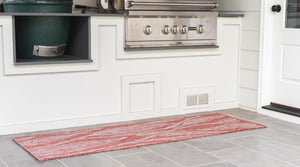 Rust Red 2' x 6' 1 Outdoor Botanical Runner Rug