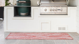 Rust Red 2' x 6' 1 Outdoor Botanical Runner Rug