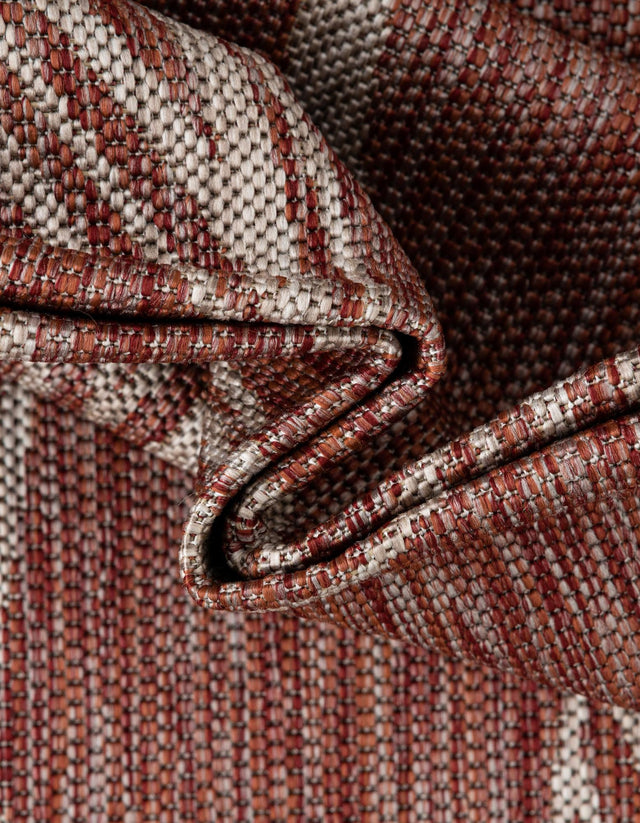 Rust Red 2' x 6' 1 Outdoor Botanical Runner Rug