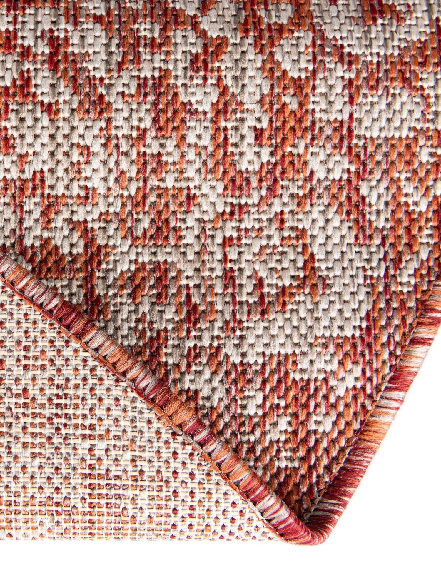 Rust Red 10' 8 x 10' 8 Outdoor Border Round Area Rug Weather Resistant for Patio, Deck, Terrace, Balcony, Porch 100% Polypropylene Classic Bordered Carpet for Sale at Rug Engine