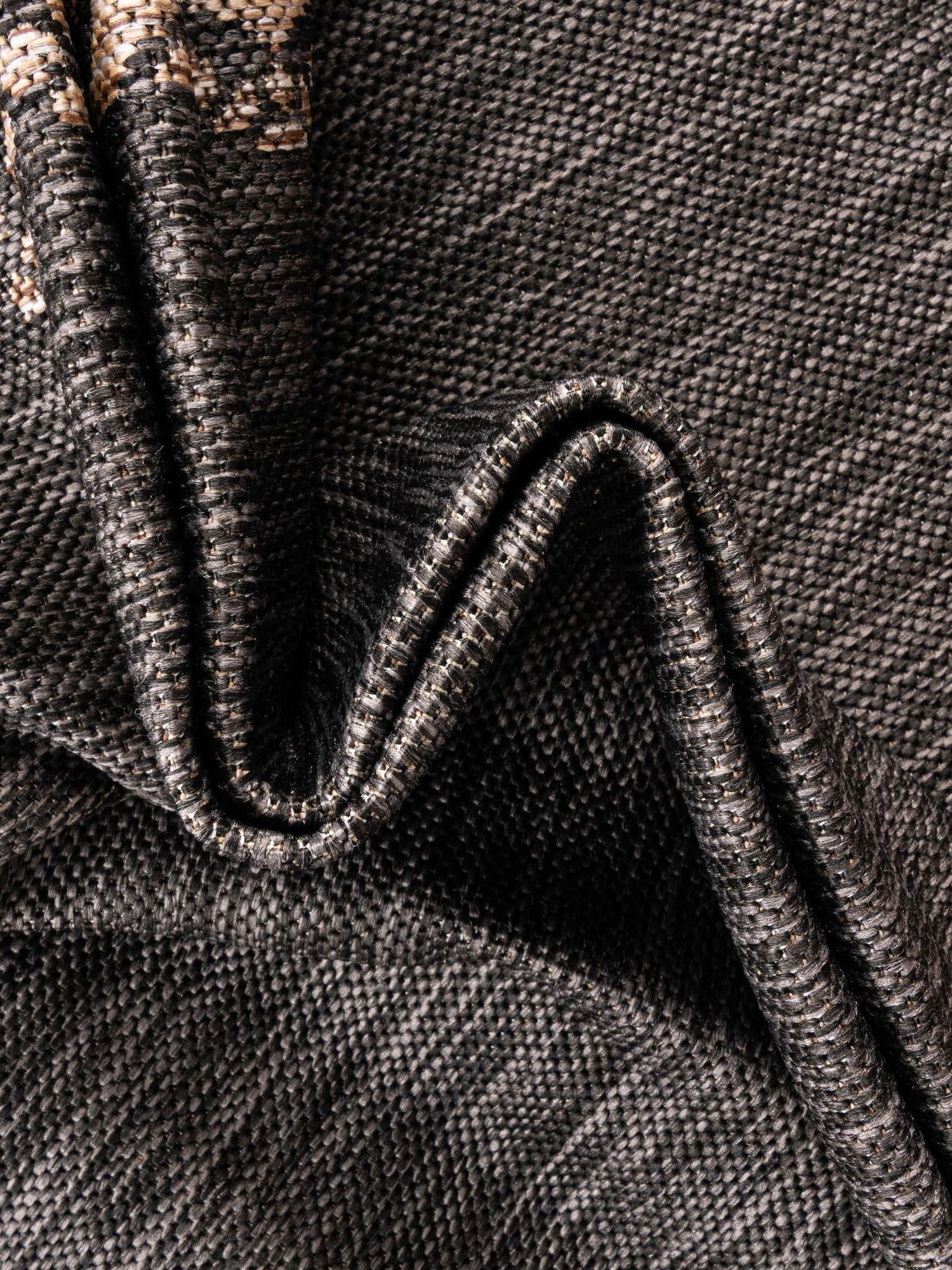 Charcoal Gray 13' 1 x 13' 1 Outdoor Border Round Area Rug Weather Resistant for Patio, Deck, Terrace, Balcony, Porch