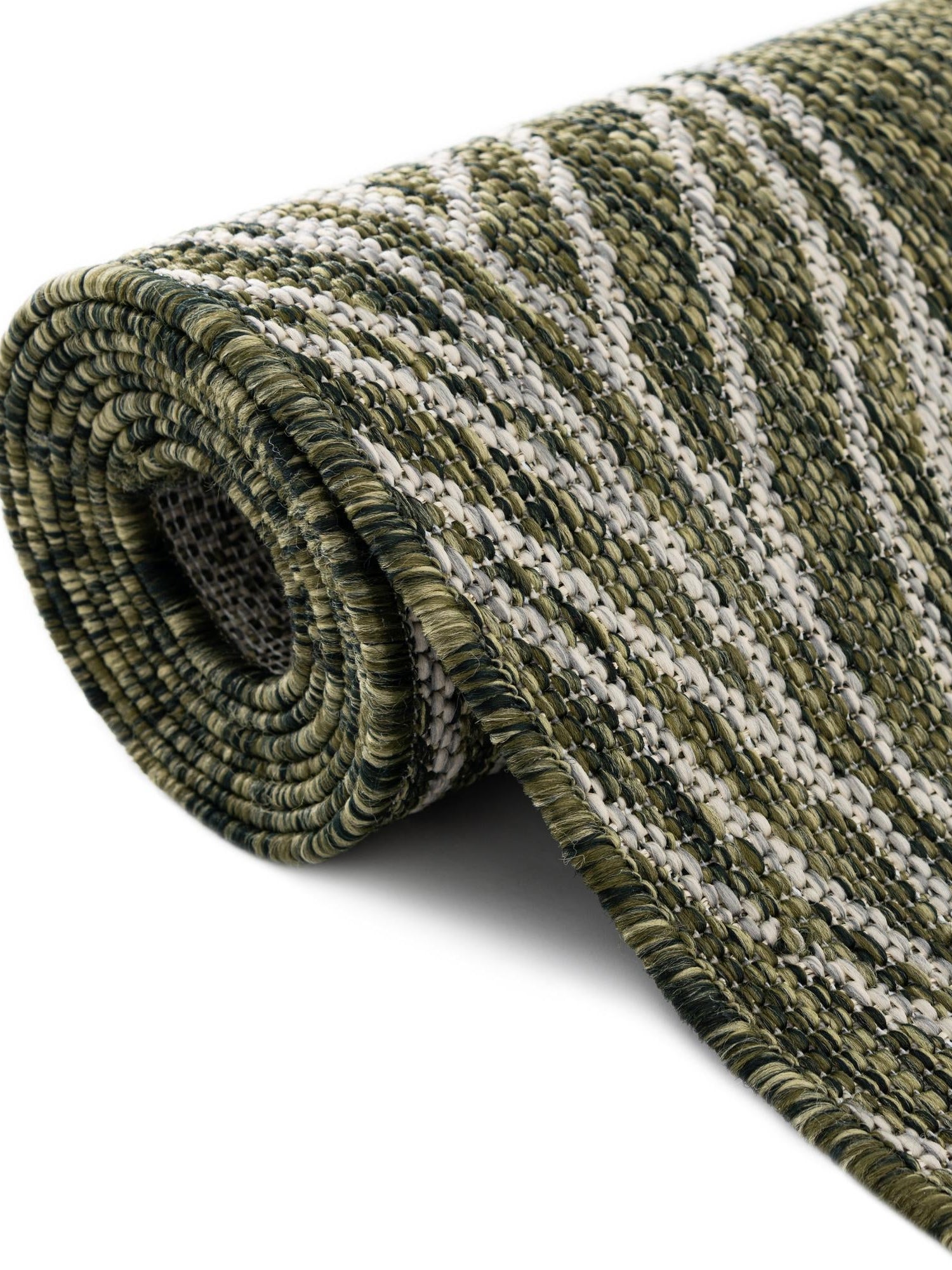 Green 4' 1 x 4' 1 Outdoor Botanical Round Area Rug Weather Resistant for Patio, Deck, Terrace, Balcony, Porch Polypropylene Garden Floral Tropical Carpet for Sale at Rug Engine