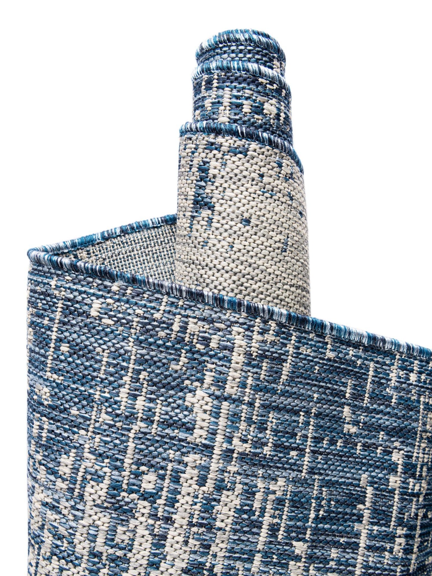 Blue 6' 1 x 9' Outdoor Modern Rectangle Area Rug Weather Resistant for Patio, Deck, Terrace, Balcony, Porch 100% Polypropylene Modern Outside Carpet for Sale at Rug Engine