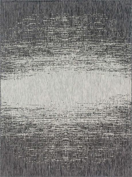 Charcoal Gray 9' x 12' Outdoor Modern Rectangle Area Rug Weather Resistant for Patio, Deck, Terrace, Balcony, Porch 100% Polypropylene Modern Outside Carpet for Sale at Rug Engine