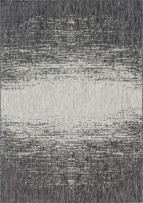 Charcoal Gray 7' 1 x 10' Outdoor Modern Rectangle Rug