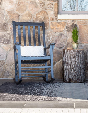 Charcoal Gray 7' 1 x 10' Outdoor Modern Rectangle Rug