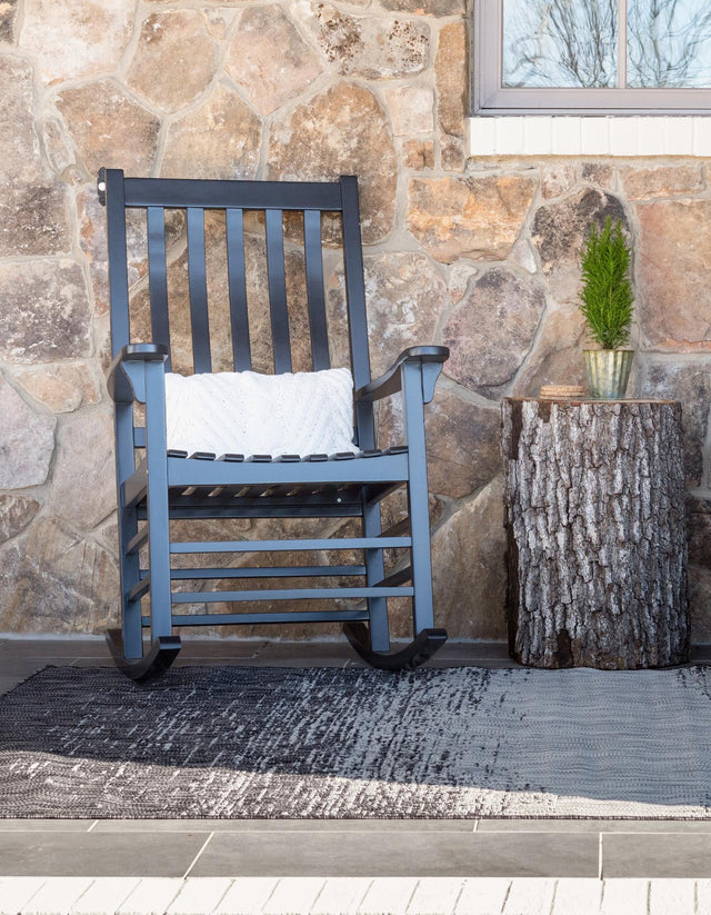 Charcoal Gray 7' 1 x 10' Outdoor Modern Rectangle Rug
