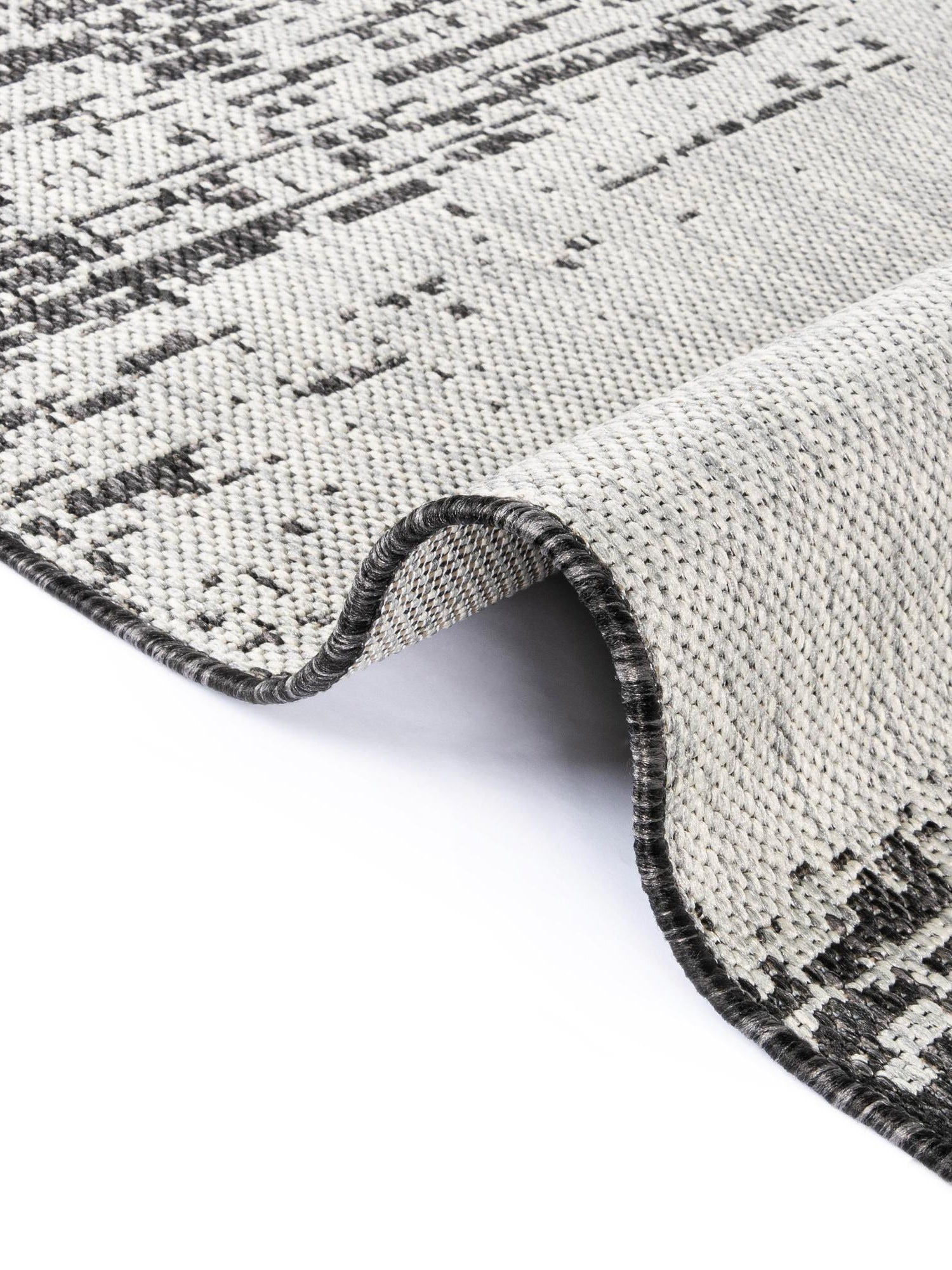 Charcoal Gray 5' 3 x 8' Outdoor Modern Rectangle Area Rug Weather Resistant for Patio, Deck, Terrace, Balcony, Porch 100% Polypropylene Modern Outside Carpet for Sale at Rug Engine