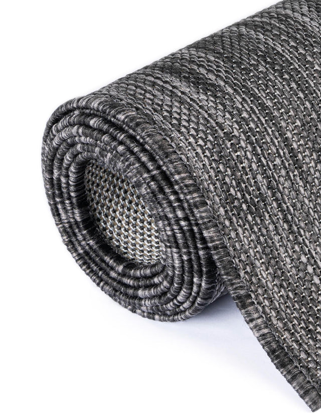 Charcoal Gray 13' 1 x 13' 1 Outdoor Modern Round Area Rug Weather Resistant for Patio, Deck, Terrace, Balcony, Porch 100% Polypropylene Modern Outside Carpet for Sale at Rug Engine