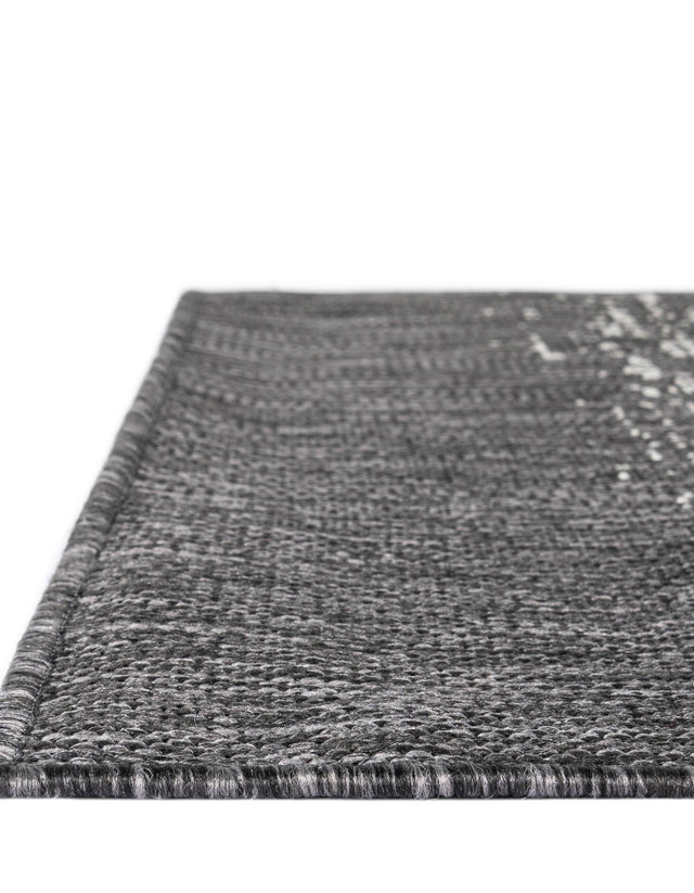 Charcoal Gray 2' x 8' Outdoor Modern Runner Area Rug Weather Resistant for Patio, Deck, Terrace, Balcony, Porch 100% Polypropylene Modern Outside Carpet for Sale at Rug Engine