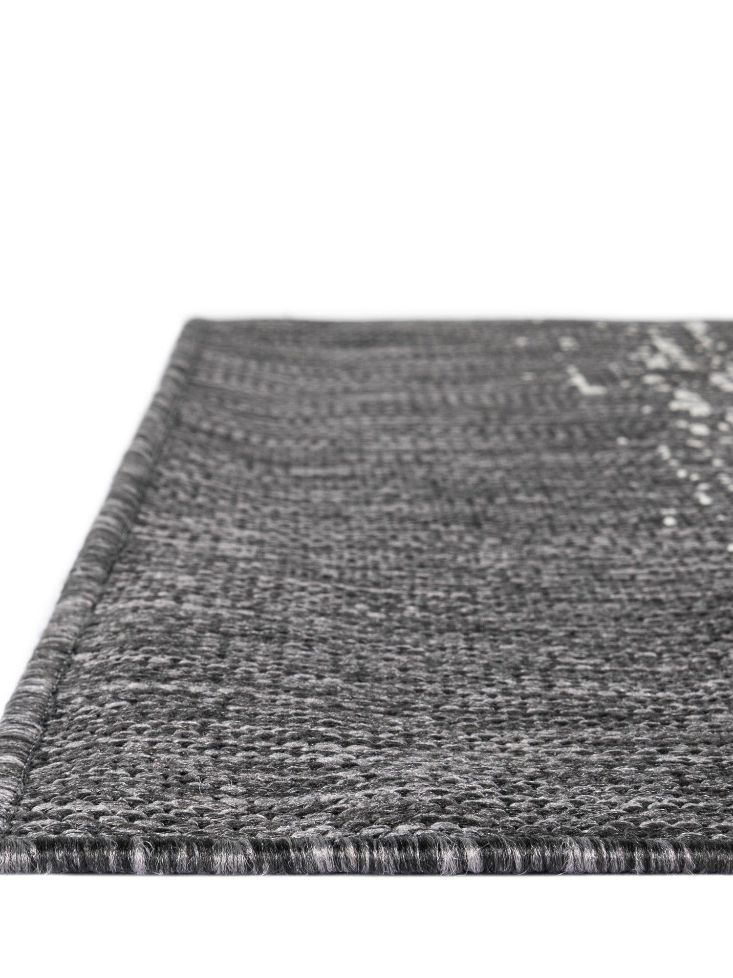 Charcoal Gray 2' x 6' 1 Outdoor Modern Runner Area Rug Weather Resistant for Patio, Deck, Terrace, Balcony, Porch 100% Polypropylene Modern Outside Carpet for Sale at Rug Engine