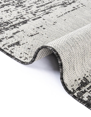 Charcoal Gray 2' x 8' Outdoor Modern Runner Area Rug Weather Resistant for Patio, Deck, Terrace, Balcony, Porch 100% Polypropylene Modern Outside Carpet for Sale at Rug Engine