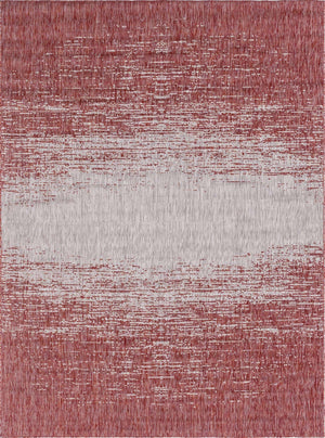 Rust Red 7' 1 x 10' Outdoor Modern Rectangle Area Rug Weather Resistant for Patio, Deck, Terrace, Balcony, Porch 100% Polypropylene Modern Outside Carpet for Sale at Rug Engine