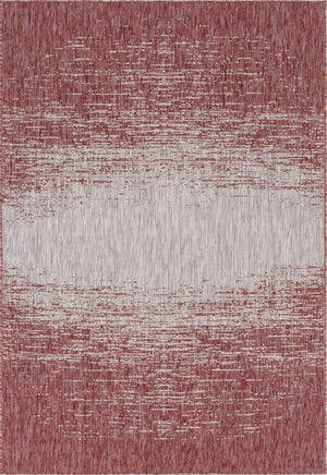 Rust Red 6' 1 x 9' Outdoor Modern Rectangle Area Rug Weather Resistant for Patio, Deck, Terrace, Balcony, Porch 100% Polypropylene Modern Outside Carpet for Sale at Rug Engine