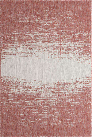 Rust Red 5' 3 x 8' Outdoor Modern Rectangle Area Rug Weather Resistant for Patio, Deck, Terrace, Balcony, Porch 100% Polypropylene Modern Outside Carpet for Sale at Rug Engine