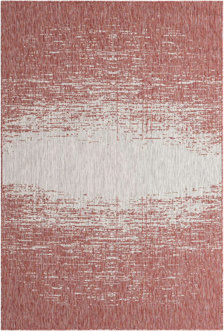 Rust Red 5' 3 x 8' Outdoor Modern Rectangle Area Rug Weather Resistant for Patio, Deck, Terrace, Balcony, Porch 100% Polypropylene Modern Outside Carpet for Sale at Rug Engine