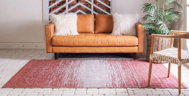 Rust Red 9' x 12' Outdoor Modern Rectangle Rug