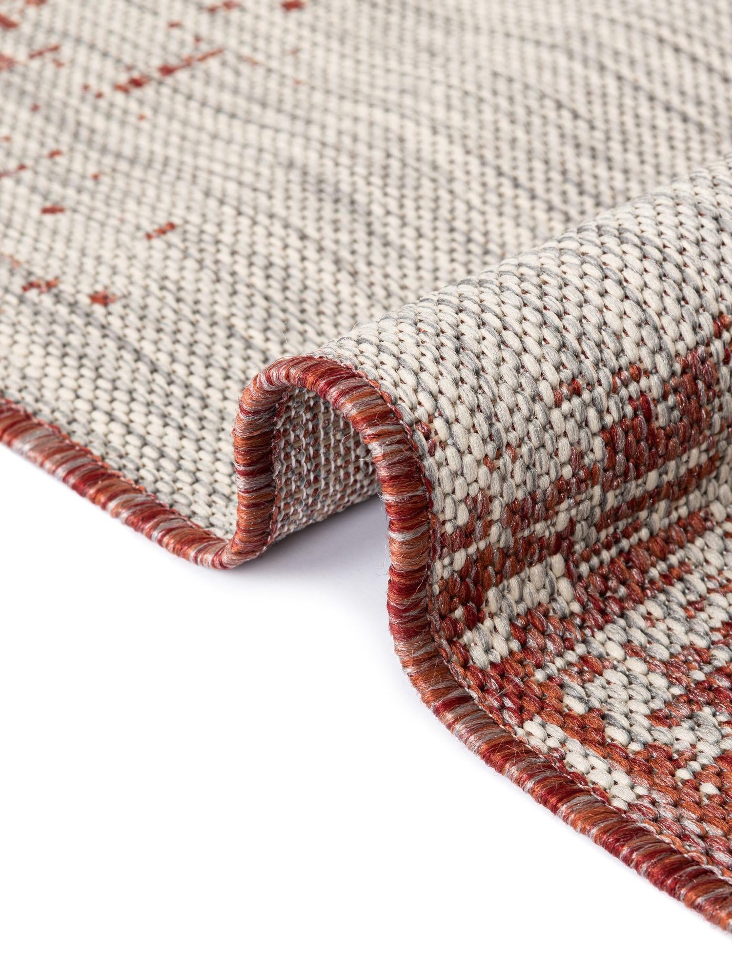 Rust Red 13' 1 x 13' 1 Outdoor Modern Round Area Rug Weather Resistant for Patio, Deck, Terrace, Balcony, Porch 100% Polypropylene Modern Outside Carpet for Sale at Rug Engine