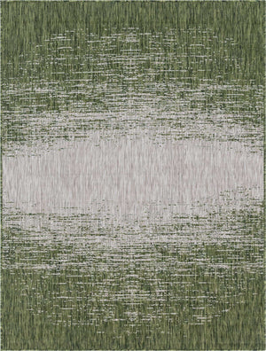 Green 9' x 12' Outdoor Modern Rectangle Area Rug Weather Resistant for Patio, Deck, Terrace, Balcony, Porch 100% Polypropylene Modern Outside Carpet for Sale at Rug Engine