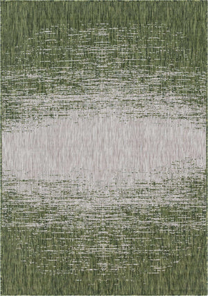 Green 7' 10 x 11' Outdoor Modern Rectangle Area Rug Weather Resistant for Patio, Deck, Terrace, Balcony, Porch 100% Polypropylene Modern Outside Carpet for Sale at Rug Engine