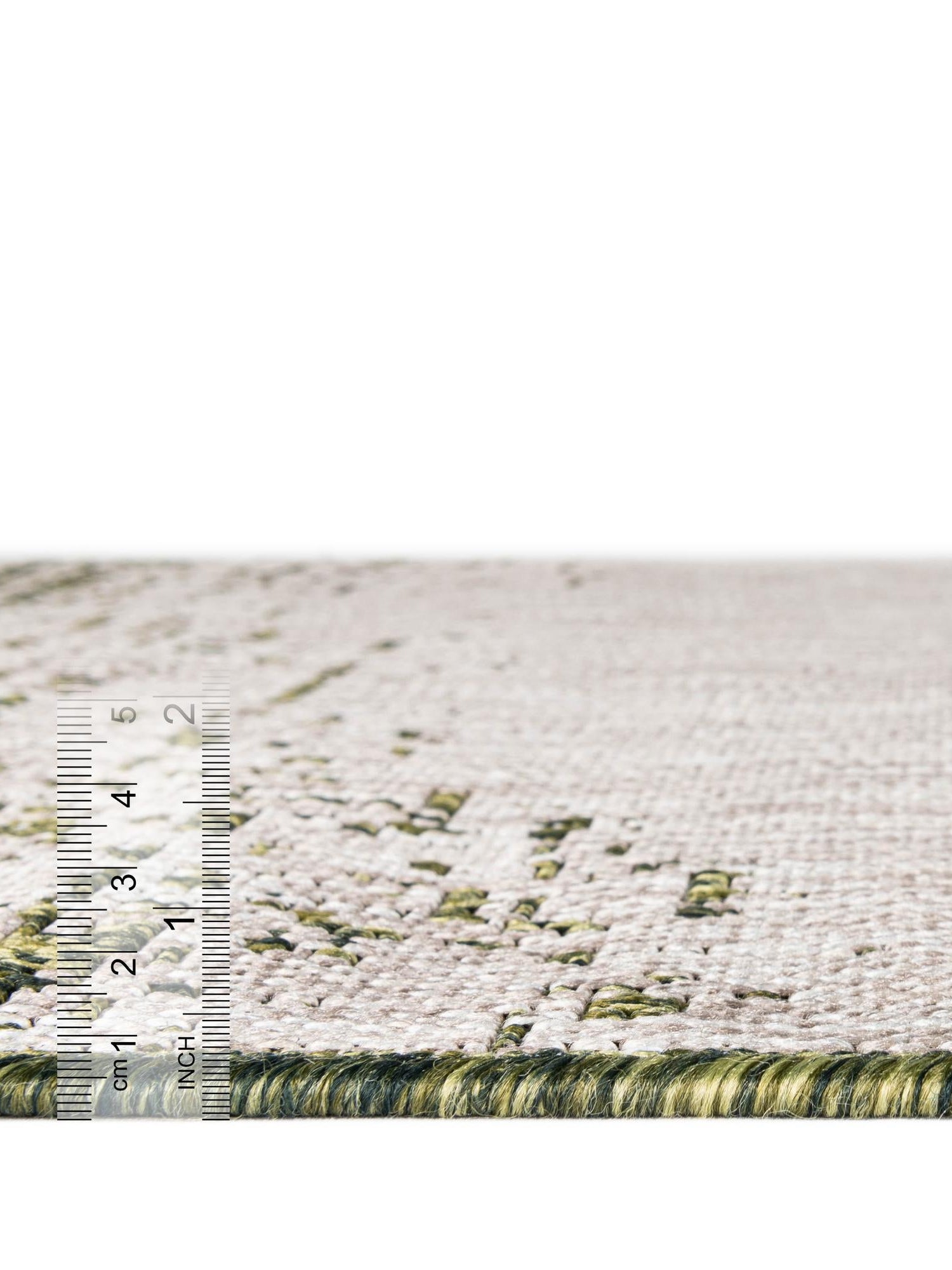 Green 7' 1 x 10' Outdoor Modern Rectangle Area Rug Weather Resistant for Patio, Deck, Terrace, Balcony, Porch 100% Polypropylene Modern Outside Carpet for Sale at Rug Engine