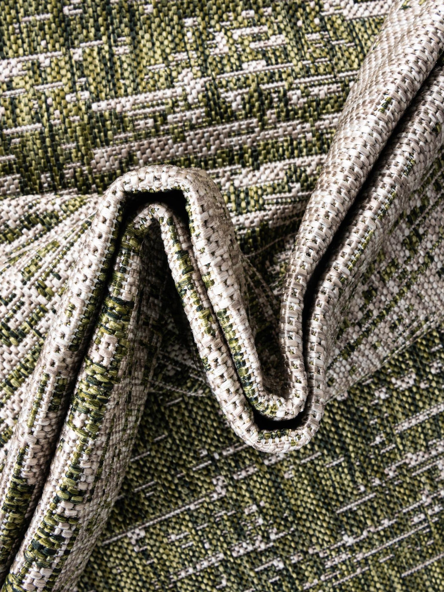Green 5' 3 x 8' Outdoor Modern Rectangle Area Rug Weather Resistant for Patio, Deck, Terrace, Balcony, Porch 100% Polypropylene Modern Outside Carpet for Sale at Rug Engine