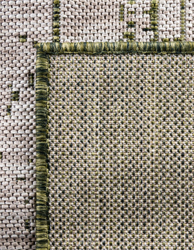 Green 9' x 12' Outdoor Modern Rectangle Area Rug Weather Resistant for Patio, Deck, Terrace, Balcony, Porch 100% Polypropylene Modern Outside Carpet for Sale at Rug Engine