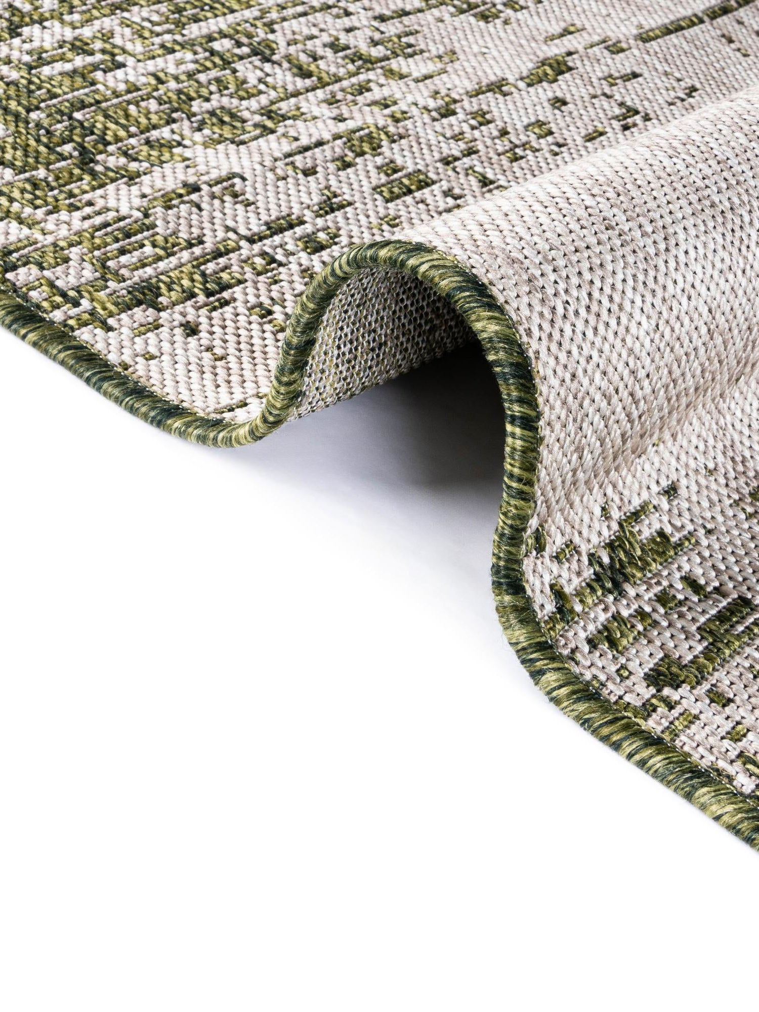 Green 5' 3 x 8' Outdoor Modern Rectangle Area Rug Weather Resistant for Patio, Deck, Terrace, Balcony, Porch 100% Polypropylene Modern Outside Carpet for Sale at Rug Engine
