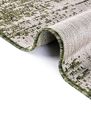 Green 6' 1 x 9' Outdoor Modern Rectangle Area Rug Weather Resistant for Patio, Deck, Terrace, Balcony, Porch 100% Polypropylene Modern Outside Carpet for Sale at Rug Engine