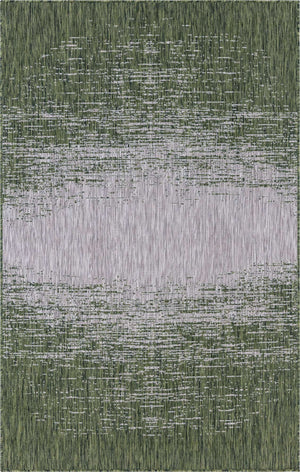 Green 5' 3 x 8' Outdoor Modern Rectangle Area Rug Weather Resistant for Patio, Deck, Terrace, Balcony, Porch 100% Polypropylene Modern Outside Carpet for Sale at Rug Engine