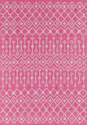 Fuschia 7' 1 x 10' Outdoor Trellis Rectangle Rug