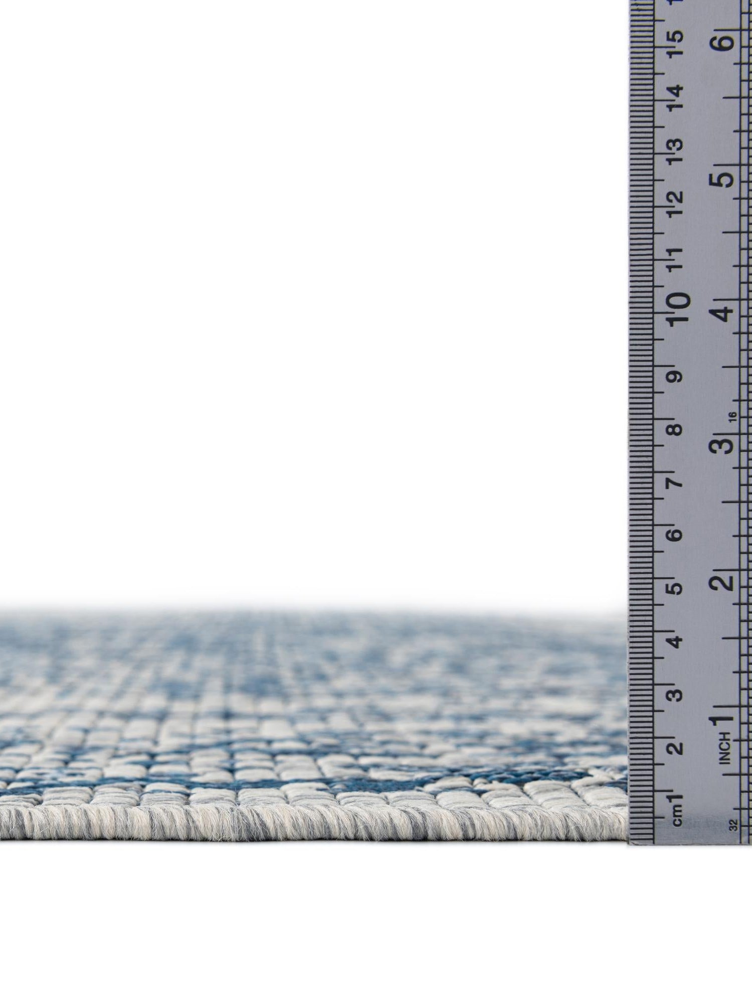 Blue 5' 3 x 8' Outdoor Traditional Rectangle Area Rug Weather Resistant for Patio, Deck, Terrace, Balcony, Porch Classical Design Outside Carpet for Sale at Rug Engine