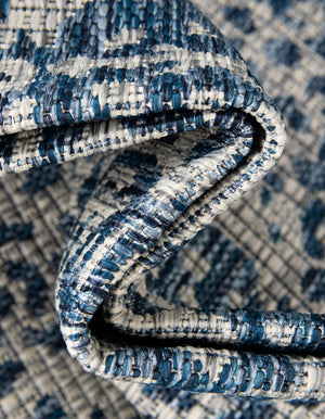 Blue 5' 3 x 8' Outdoor Traditional Rectangle Area Rug Weather Resistant for Patio, Deck, Terrace, Balcony, Porch