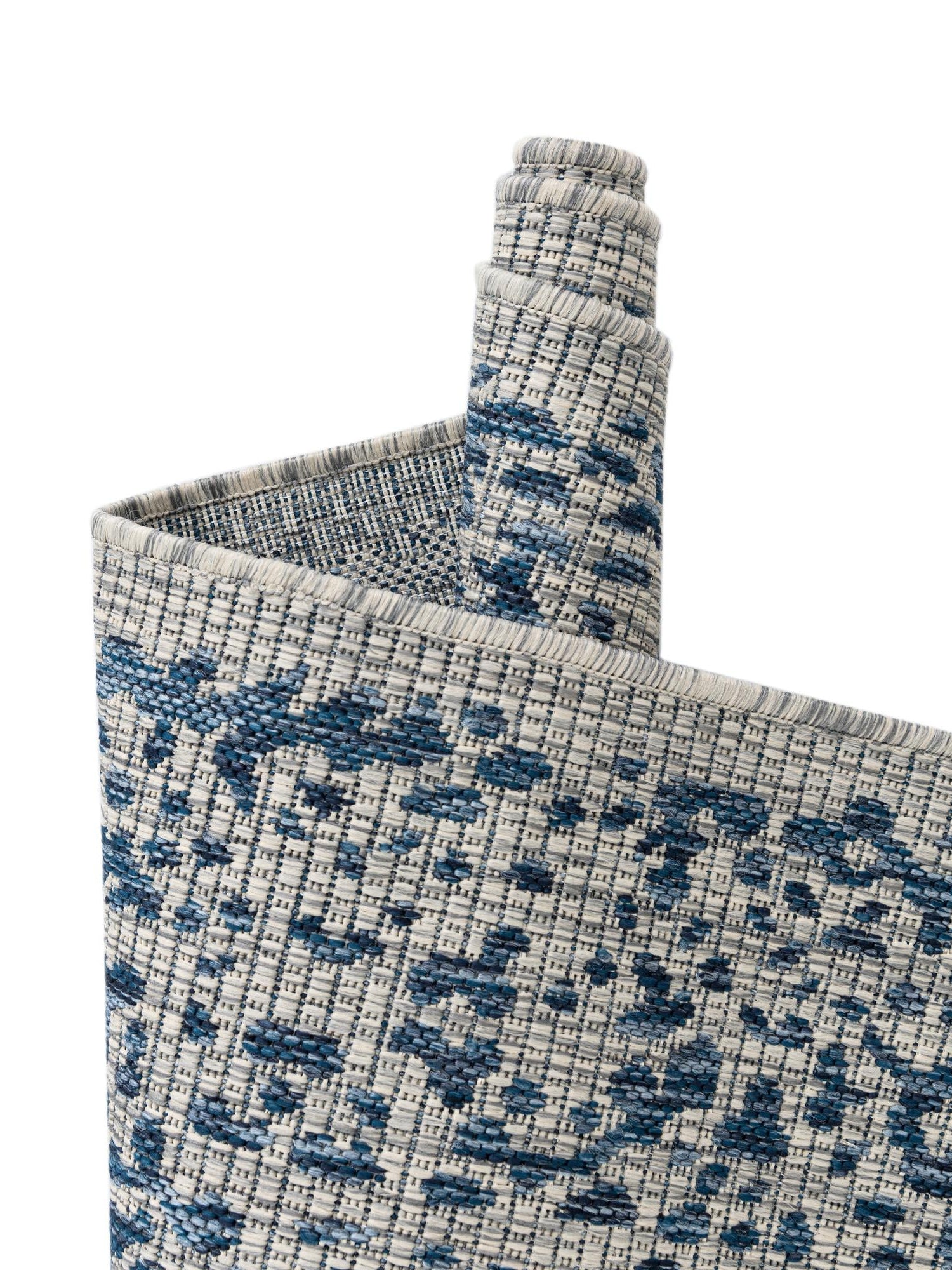 Blue 6' 1 x 9' Outdoor Traditional Rectangle Area Rug Weather Resistant for Patio, Deck, Terrace, Balcony, Porch Classical Design Outside Carpet for Sale at Rug Engine
